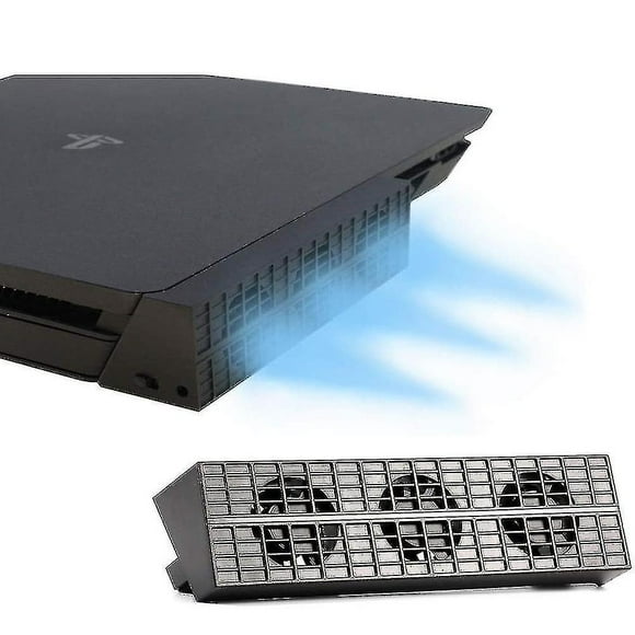 Ps4 Slim Turbo Cooling Fan External Usb Cooler, Automatic Temperature Sensor Controlled Radiator Heat Exhaust Compatible With Playstation 4 Sl