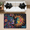 Multicolour 1, variant on CURLYOOT Abstract Sun Moon Floral Hippie Boho Area Rug 3x5 Ft Rugs for Entryway Entrance Kitchen, Washable Non Slip Indoor Floor Carpet for Bedroom Living Room