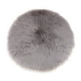 thumbnail image 2 of Coussin de Siège Rond en Peluche, Housse de Tapis, Coussin de Sol Gris 33 cm, 2 of 8