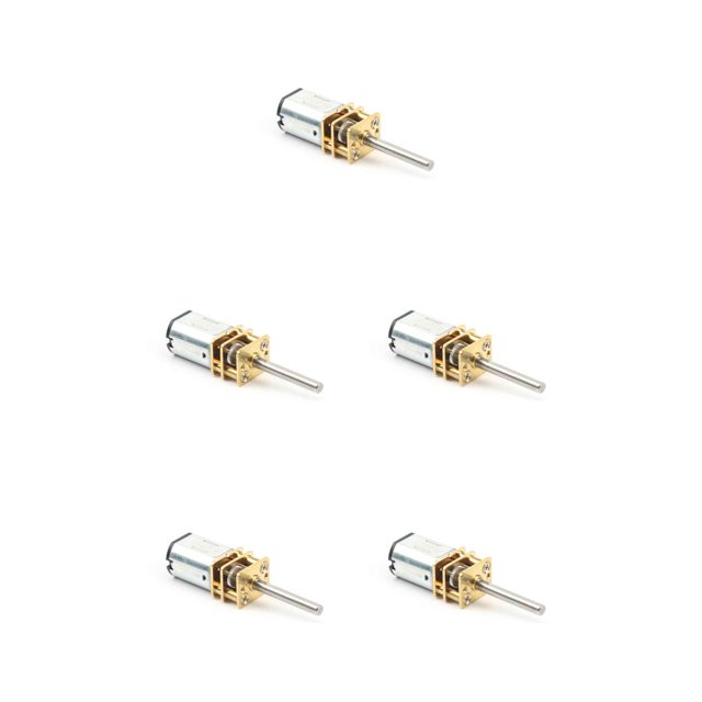 Riwesomey Motor de engranaje N20 de eje largo de 12V CC, 20mm, 60RPM/120RPM/200RPM/300RPM/1000RPM, Motor de reducción para cámara de Robots DIY Type2 NO2