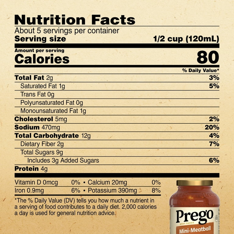 Prego Mini-Meatball Pasta Sauce, 24 OZ Jar