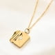 thumbnail image 3 of Cadena de clavícula con letras de sobre de acero inoxidable para mujer, collar de acero de titanio para mujer, 3 of 6