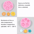 thumbnail image 3 of Moldes de Silicona Para Fondant de Flores LAB.G 4 Piezas Rosa, 3 of 4