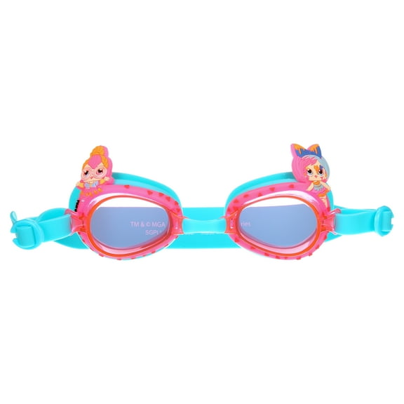 LOL Surprise Girl's Pink Swim Goggles with Hard Shell Case and Mesh Drawstring Bag