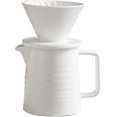 thumbnail image 1 of Pour Over Coffee Maker Set, Premium Ceramic V60 Dripper And Decanter, 1-2 Cup Home Filter Coffee Maker (white), 1 of 5