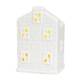 thumbnail image 1 of EZLIFE DAGESVGI - Juego de aldeas navideñas, luz de noche de porcelana blanca con forma de casa de pueblo navideña, adornos de escritorio con iluminación LED para decoración rústica de granja navideña, 1 of 7