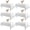 White, variant on 6 Pack Rectangle Tablecloths For 6-8 Foot Tables, Stain Resistant And Wrinkle Polyester Table Cloth, Fabric Table Cover For Kitchen Dining, Wedding, Party, Holiday Dinner - White/Black
