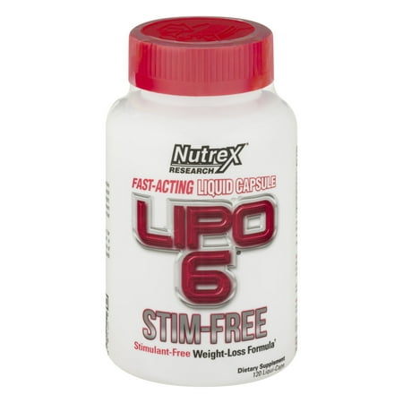 Nutrex Research LIPO 6 Stimulant Free Weight Loss Formula, Liquid Capsules, 120 Ct