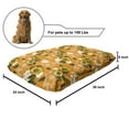 thumbnail image 2 of Hawaii Pet Bed, Vintage Blossom Floral Illustration with Fresh Spring Flowers, Chew Resistant Pad for Dogs and Cats Cushion with Removable Cover, 24" x 39", Marigold Army Green, by Ambesonne, 2 of 4