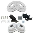 thumbnail image 2 of TRQ Front and Rear Performance Brake Pad & Rotor Kit Brake Pads Brake Rotors Set Ceramic Premium G-Coated Fits Select 2004-2008 Ford F-150 2006-2008 Lincoln Mark LT, 2 of 6