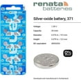 thumbnail image 2 of #371 Renata Watch Batteries 2Pcs, 2 of 8
