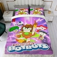 thumbnail image 4 of Transformers BotBots Conjunto de sábanas temático, trío de piezas, cómodo y amigable con la piel, diseño único, regalo de decoración para el hogar para familiares, amigos y fans,140cm *210cm, 4 of 6