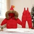 thumbnail image 6 of Boys Girls 2-Piece Snowsuit Puffer Jacket and Skibib Snow Pants Cold Weather Winter Warm Clothes Litter Kids, 6 of 8