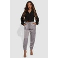 thumbnail image 6 of Satin Cargo Joggers With Self Waist Tie - Light Gray, 6 of 9
