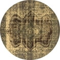 thumbnail image 1 of Ahgly Company Indoor Round Persian Brown Bohemian Area Rugs, 7' Round, 1 of 4