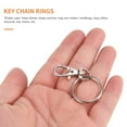 thumbnail image 1 of 60 Pieces Key Ring Clip Hooks Twist Locks Lanyard Snap Hooks with Split Key Rings (Silver), 1 of 5