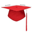 thumbnail image 5 of Adjustable Graduation Cap with Gold Tassel - Unisex Academic Hat, Ceremony Accessory, Matte Black Polyester with 9"x9" Square Board, for High School/College, Scholastic Achievement Symbol, Red, 5 of 6