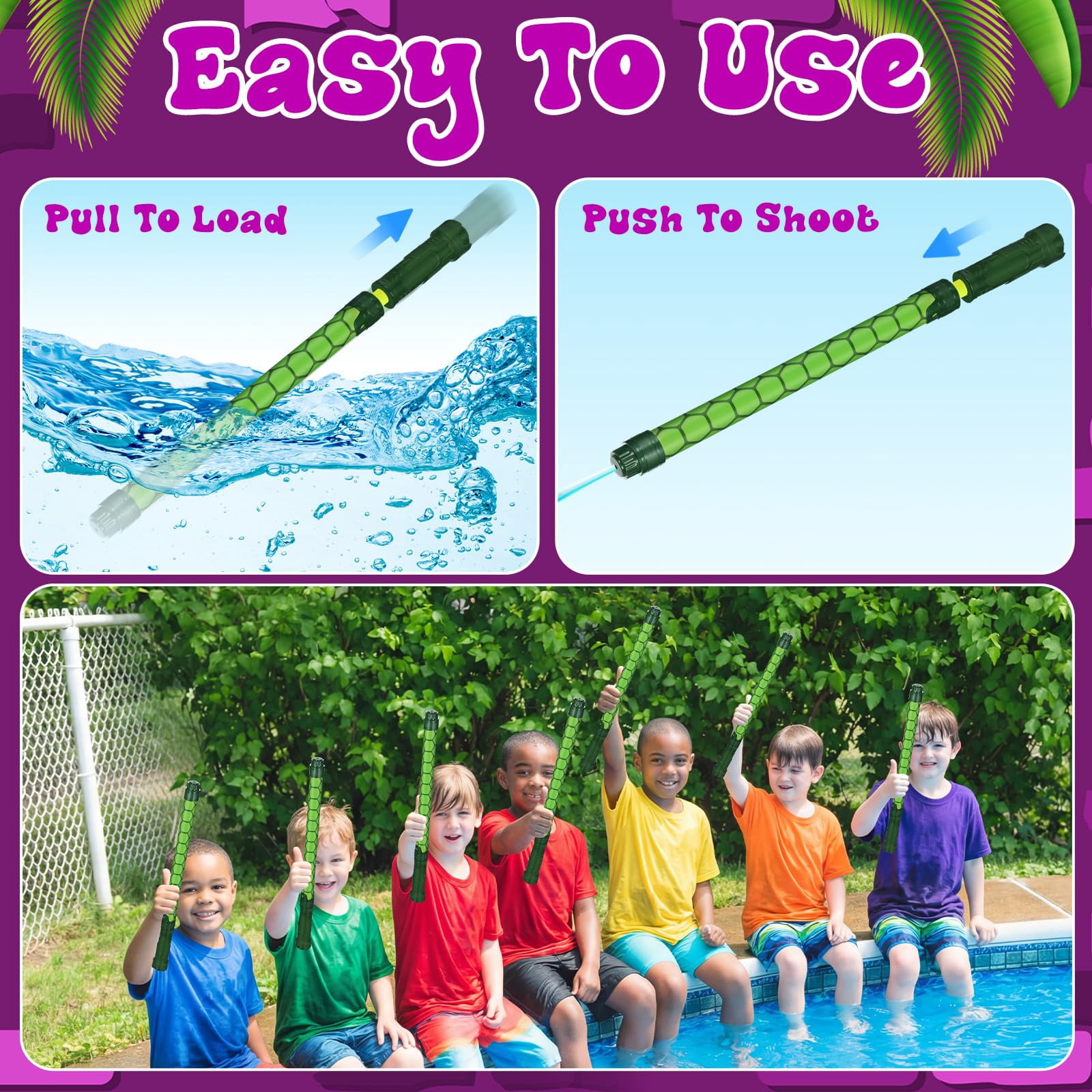12 Green Turtle Water Blasters Summer Outdoor Pool Backyard Beach Games