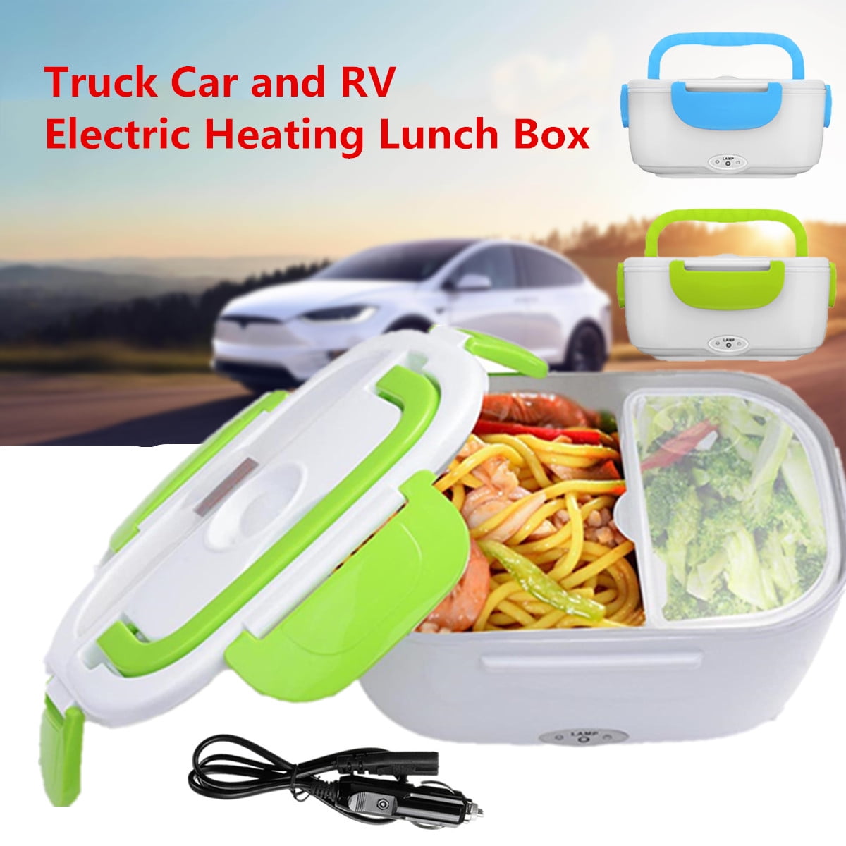 Portable 12V24V Truck Car and RV Electric Heating Lunch Box Bento Food