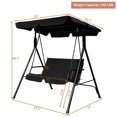 thumbnail image 2 of Costway Patio Loveseat Canopy Swing Glider Hammock Cushioned Steel Frame Black, 2 of 8