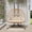 Beige, variant on SWITTE Swing Egg Chair with Stand 2 Person Black Wicker Hanging Egg Chairs Indoor & Outdoor Hammocks