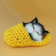 thumbnail image 6 of Hevirgo Cute Sleeping Cat Slippers Sounding Simulation Plush Animal Toy Decor Kids Gift, 6 of 8