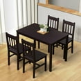 thumbnail image 4 of Gymax 5 Piece Dining Table Set 4 Chairs Wood Home Kitchen Breakfast Furniture, 4 of 8
