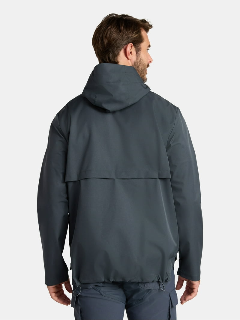 Ozark Trail Men's Rain Jacket with Hood, Sizes S-3XL