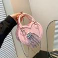thumbnail image 2 of Bolso pequeño portátil de amor, bolso casual de moda para mujer, hermoso bolso de mensajero con cadena de estilo extranjero con personalidad 2024, 2 of 5