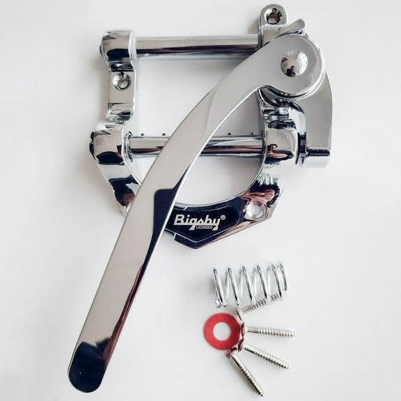 Guitar Tremolo Bridge Vibrato Tailpiece Compatible with SG LP Tele Style Flat Top Electric Guitar Chrome