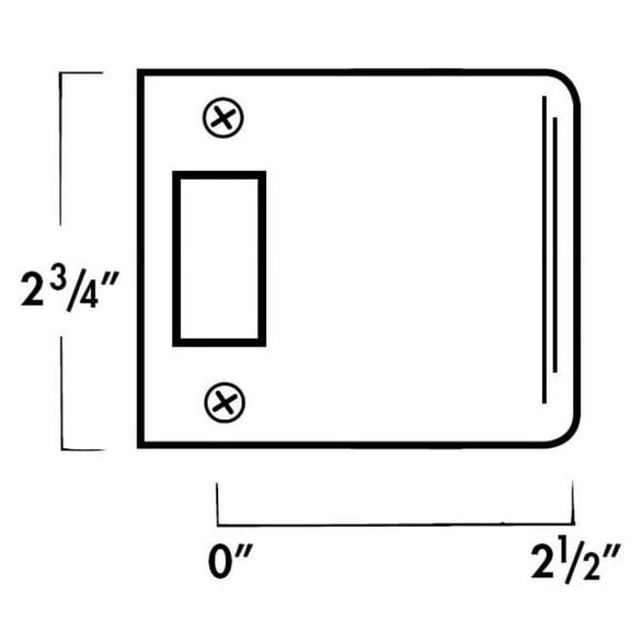 Don-Jo EL225BP 2-3/4" Full Lip Strike with 2-1/2" Extended Lip Brass Plated Finish