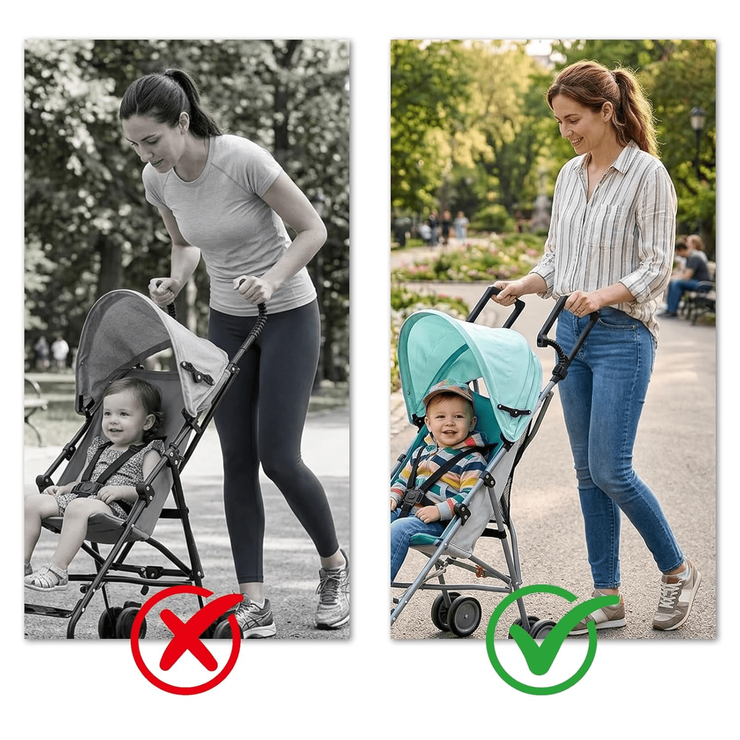 Handle Extensions Compatible with Cosco Umbrella Stroller, Stroller Handle Extenders for Tall Parents, Universal Stroller Handle Raisers, Adjustable Push Bar Lengthener