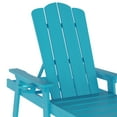 thumbnail image 6 of Merrick Lane Indoor/Outdoor Adjustable Adirondack Lounger with Fold Out Cup Holder- Recycled All-Weather Indoor/Outdoor HDPE Lounge Chair in Blue, 6 of 10