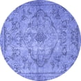 thumbnail image 1 of Ahgly Company Machine Washable Indoor Round Persian Blue Traditional Area Rugs, 6' Round, 1 of 4