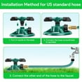 thumbnail image 2 of Garden Sprinkler,Adjustable 360 Degree Rotation Lawn Sprinkler,Large Area Coverage,Multipurpose Yard Sprinklers for Plant Irrigation and Kids Playing, 2 of 5