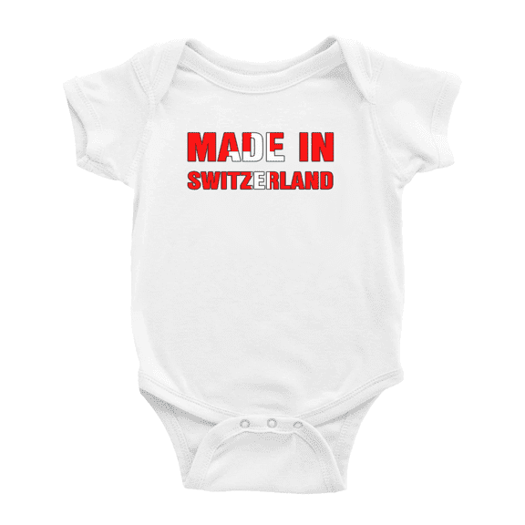 Made In Switzerland Cute Baby Clothing Bodysuits Boy Girl Clothes