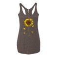 thumbnail image 2 of You Are My Sunshine Skull And Sunflower Inspirational/Christian Tri-Blend Racerback Tank Top, Brown, X-Large, 2 of 3