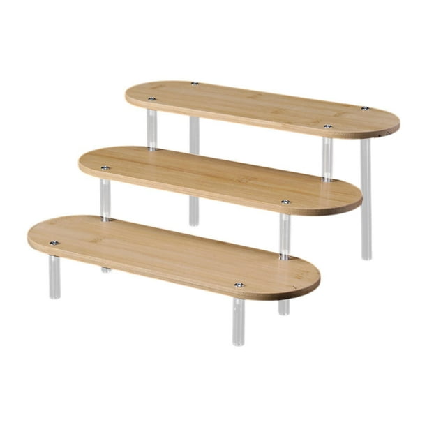 Organizador de maquillaje de 3 niveles, acrílico, multiusos, coleccionable 20 cm