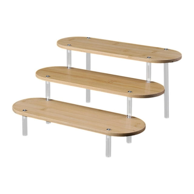 Organizador de maquillaje de 3 niveles, acrílico, multiusos, coleccionable 20 cm