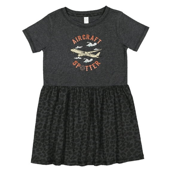 Inktastic Aircraft Spotter Plane Lover Girls Toddler Dress
