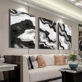 thumbnail image 4 of 3pcs, Home Decor Painting, 2D Flat, Frameless, White and Black Abstract Wall Art Set, Modern Triptych Canvas Print, Minimalist Room Decoration, Luxury Modern Home Decoration, Suitable for Living Roo, 4 of 4