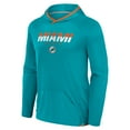 thumbnail image 2 of Men's Fanatics Aqua Miami Dolphins Transitional Defender Hoodie Long Sleeve T-Shirt, 2 of 3