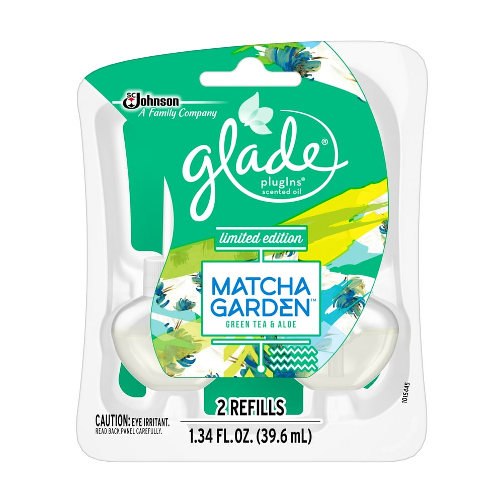 Glade Plug In Refill, Green Tea & Aloe 1.34 Fl. Oz. (Pack of 2
