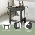 thumbnail image 5 of WestinTrends Sage HDPE Poly Plastic Waterproof Bathroom Shower Bench, Gray, 5 of 14