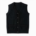 thumbnail image 4 of YIWULA Toddler Puffer Vest Boys Girls Fleece Vest Puffy Toddler Boy Sleeveless Jacket Coat(9-11 Years,Black), 4 of 4