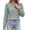 #5Green, variant on Womens Long Sleeve Textured Tee Bishop Sleeve Round Neck Cute Top