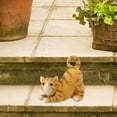 thumbnail image 3 of Estatua de animales en miniatura, adorno de jardín, decoración de patio, accesorios para fotos, arte Gato naranja Cola Estatuilla en miniatura, 3 of 8