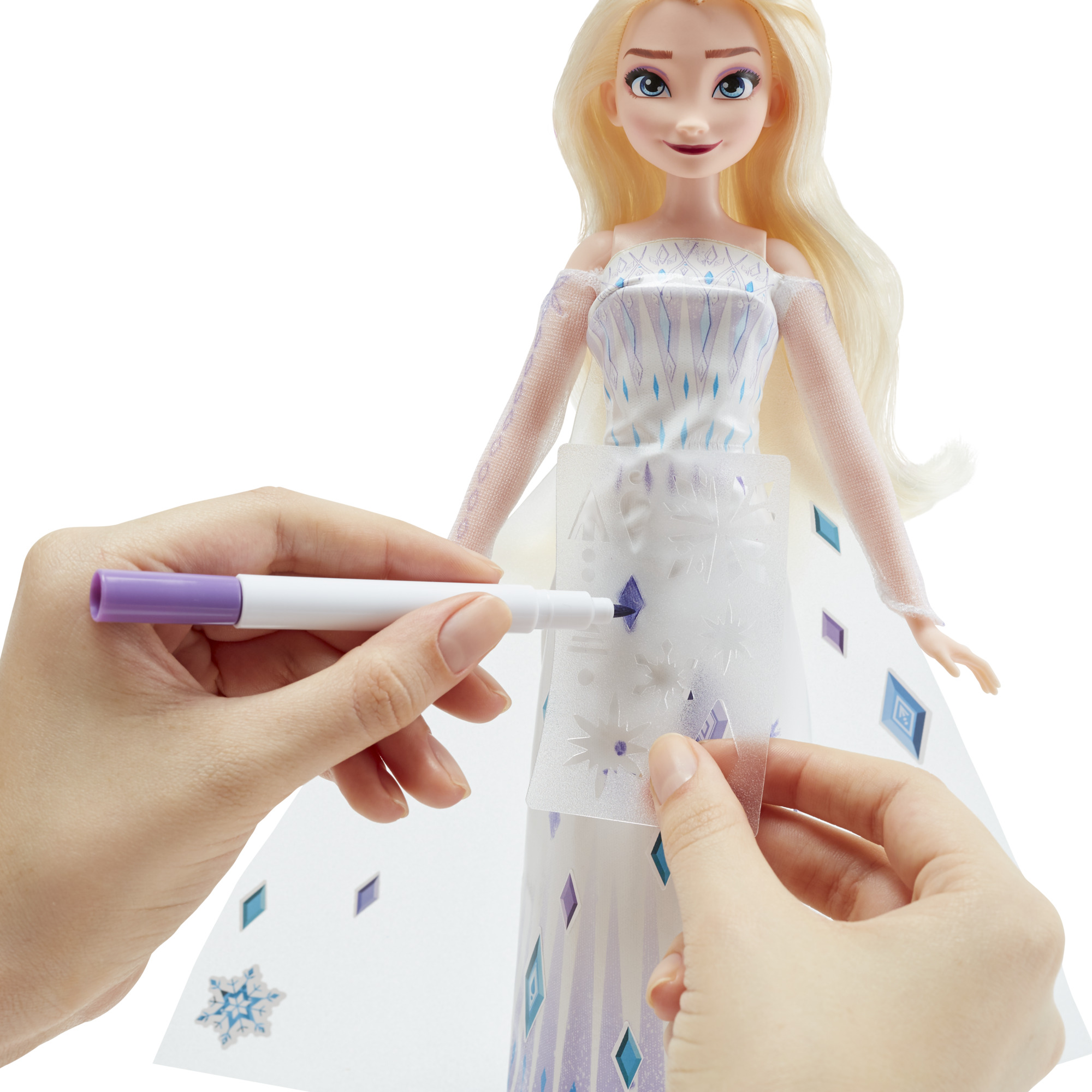 Disney''s Frozen 2 Design-A-Dress Elsa Doll with Stickers, Marker, and Stencil - image 5 of 7