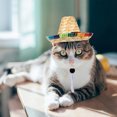 thumbnail image 3 of Miangastore Pet Cowboy Hat Assorted Color Fabric Straw 2Pcs 6.3x5.1in, 3 of 8
