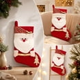 thumbnail image 4 of Large Christmas Stockings, Vintage Plush Santa Christmas Stocking with Sturdy Hanging Loop, Christmas Decorations for Fireplaces Wall Door Xmas Tree Decor by XSAOP, 4 of 9